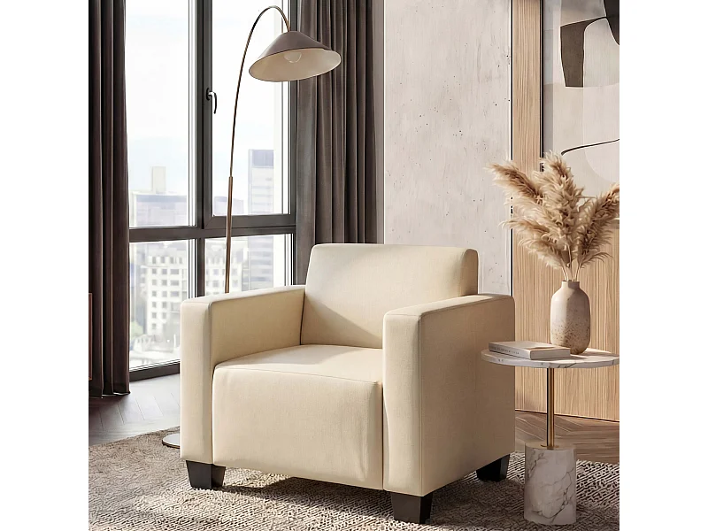 Fauteuil lounge Moncalieri,  crème