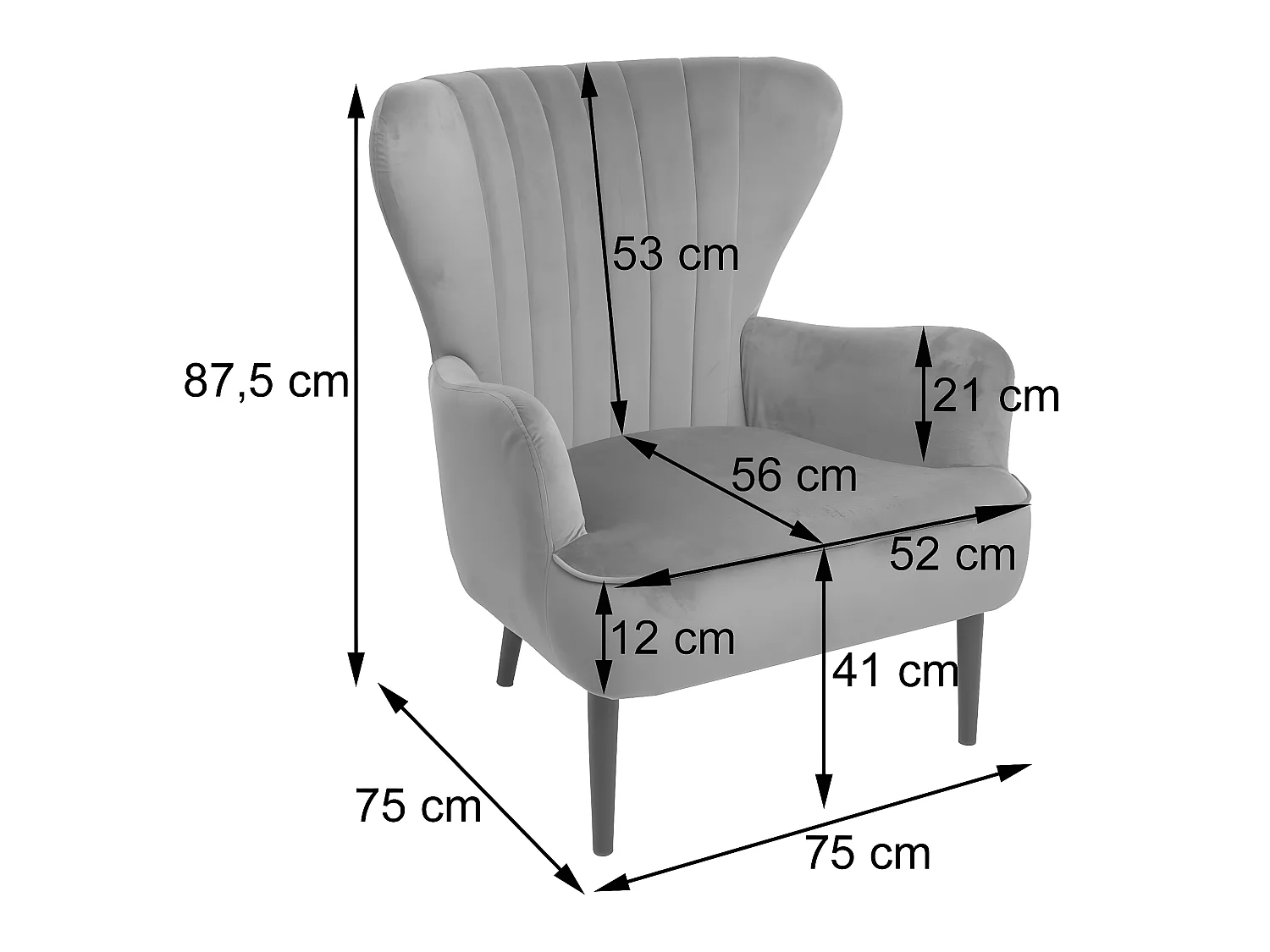 Loungefauteuil MCW-K37,  taupe