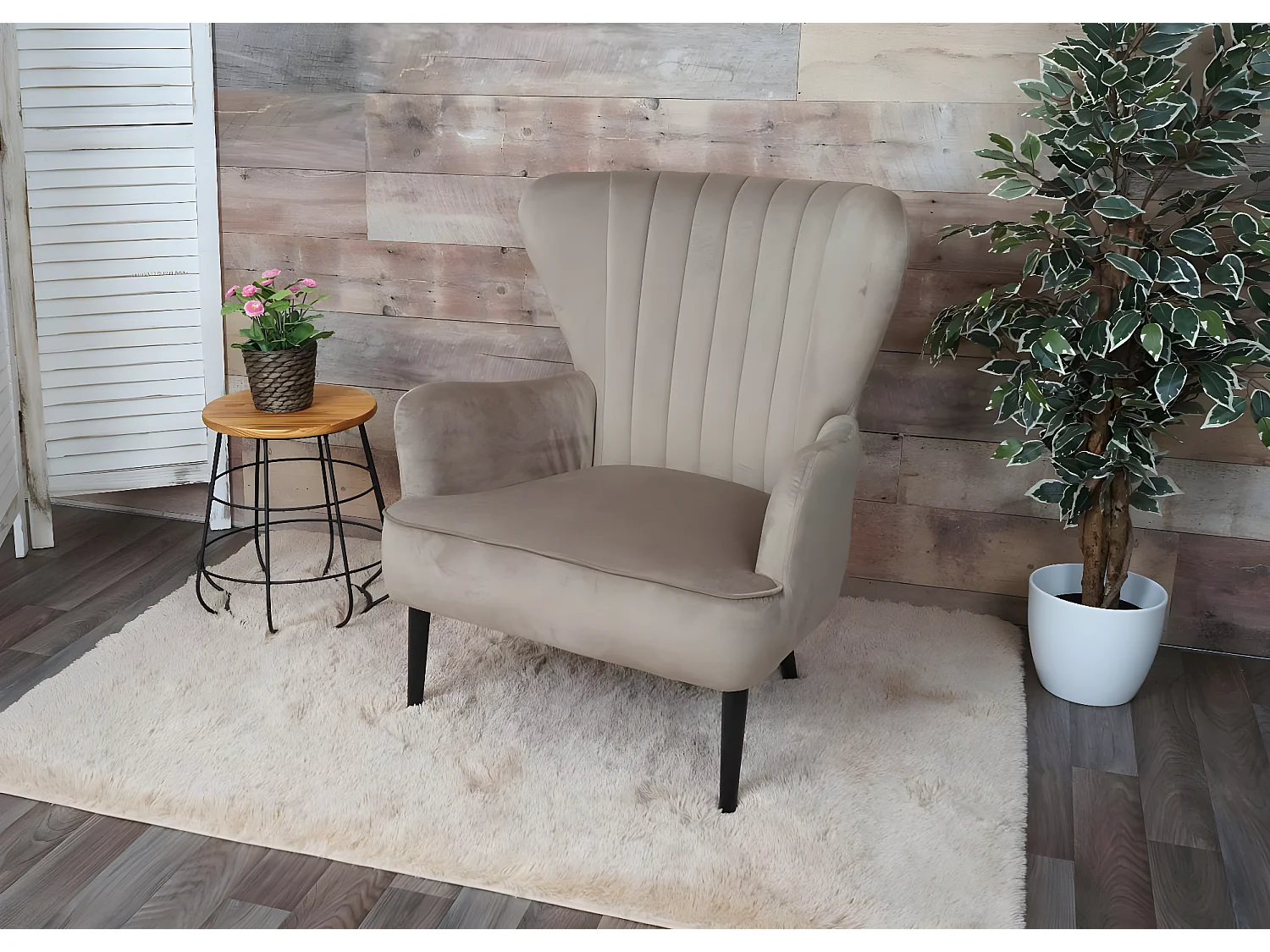 Loungefauteuil MCW-K37,  taupe