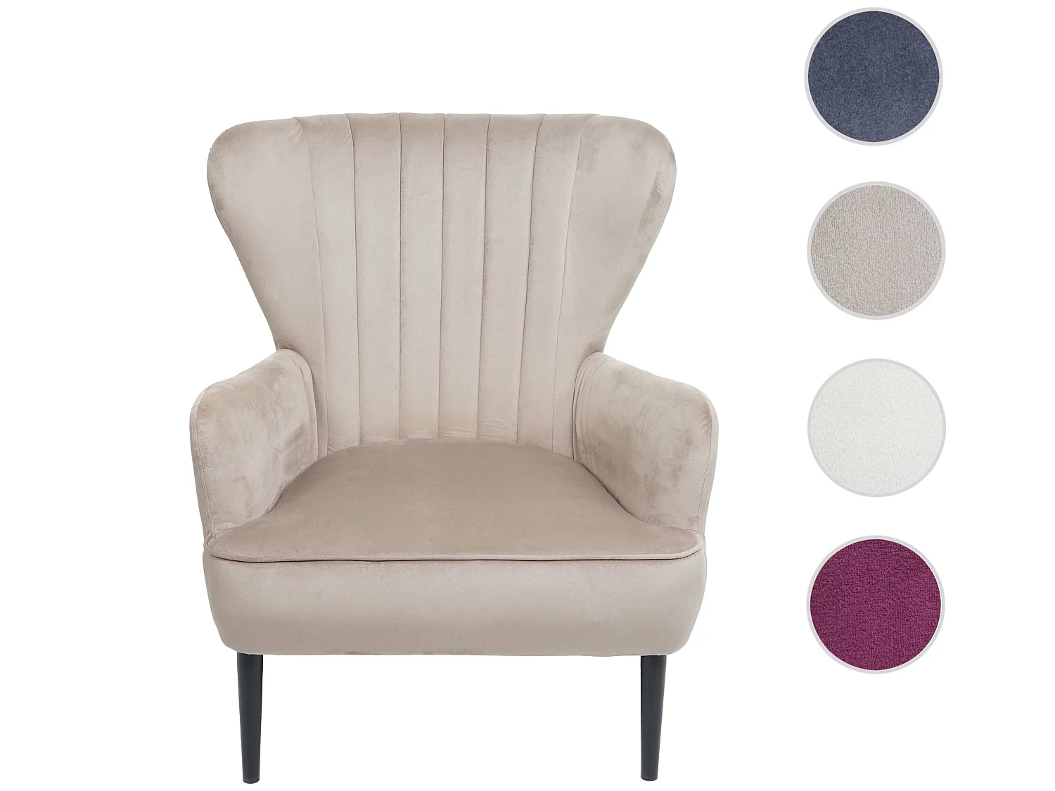 Fauteuil de salon MCW-K37,  taupe