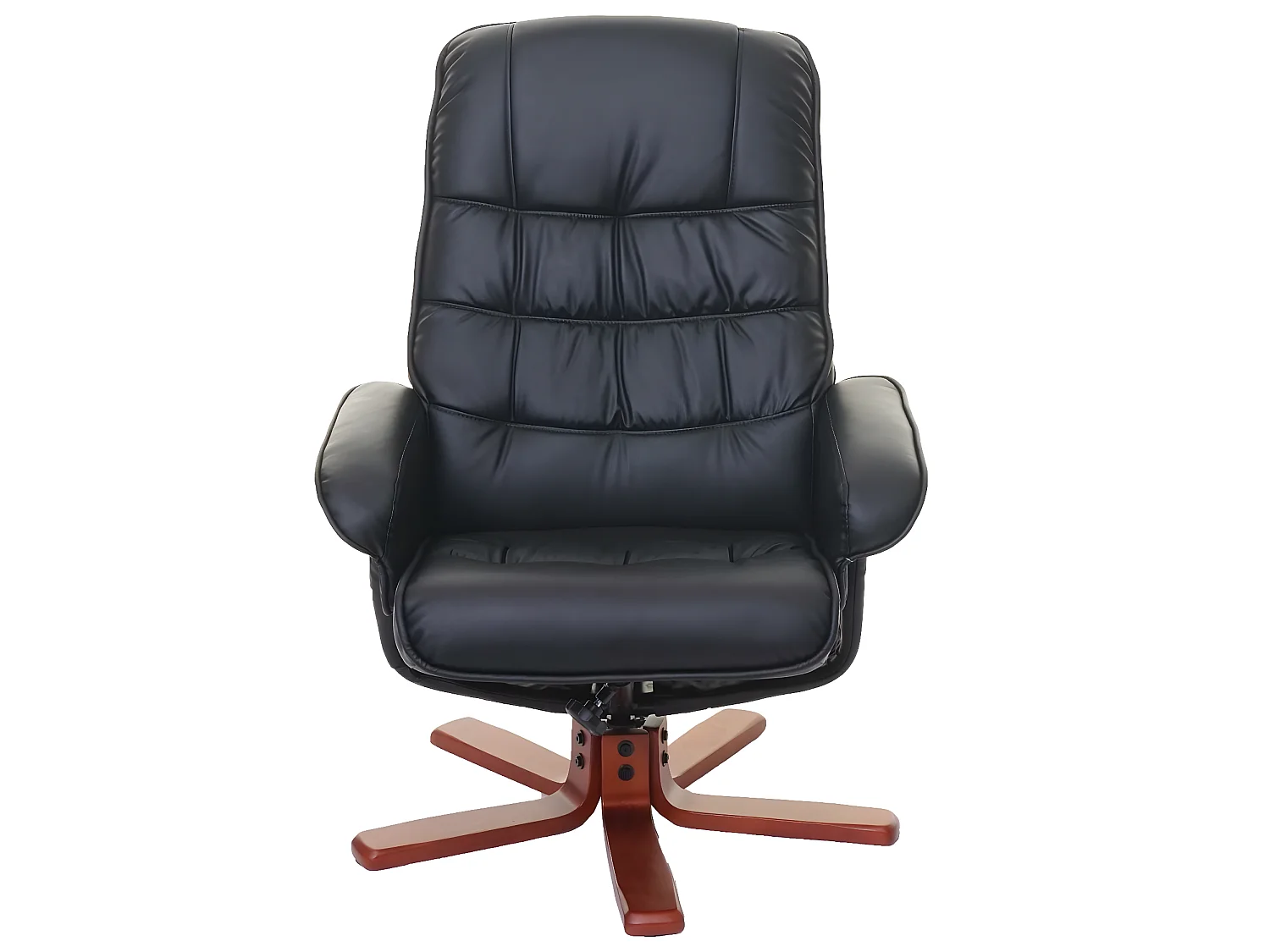 MCW-E30 sillón reclinable con taburete,  piel sintética negra