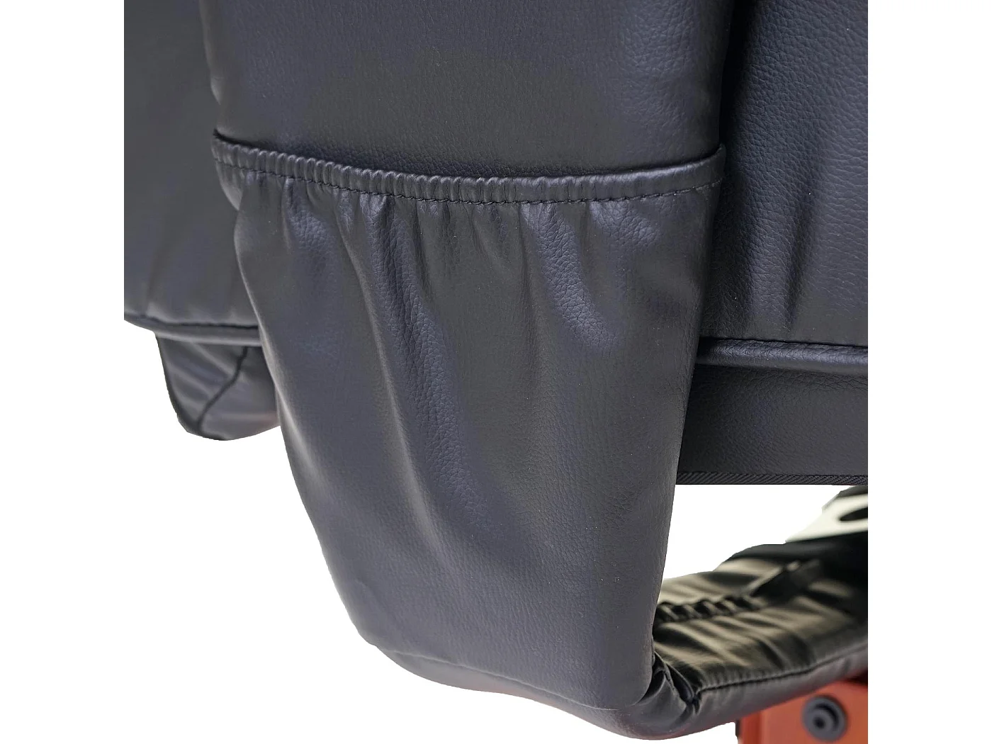 MCW-E30 sillón reclinable con taburete,  piel sintética negra