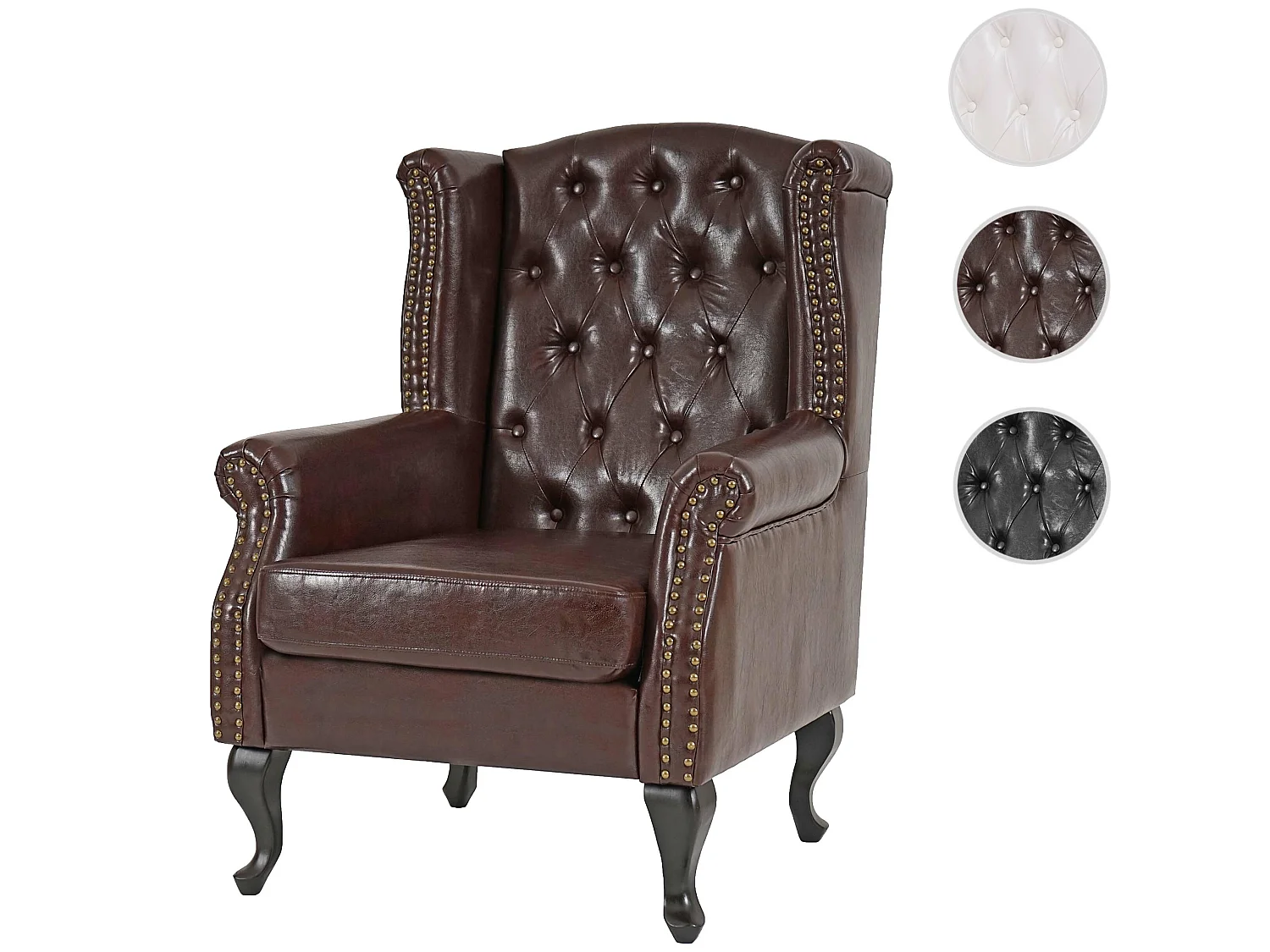 Relaxfauteuil Oxford,  antiek-bruin zonder voetenbankje