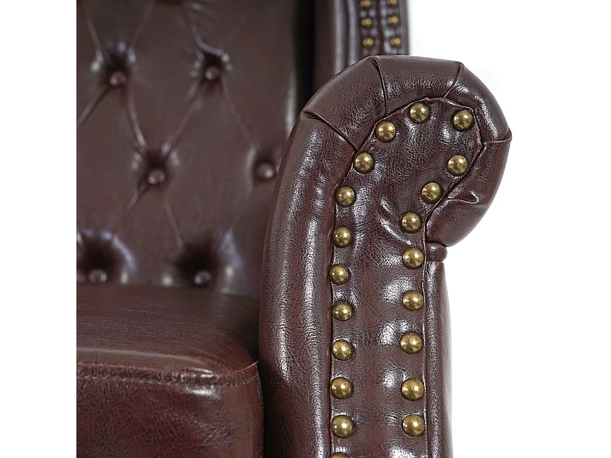 Fauteuil de relaxation Oxford,  brun antique sans pouf