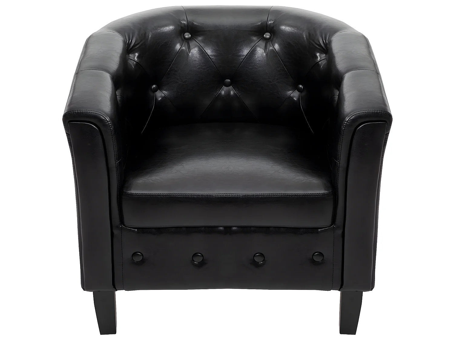 Fauteuil de détente Stafford T810,  noir avec rivets
