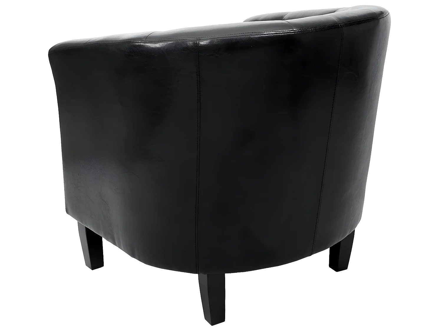 Fauteuil de détente Stafford T810,  noir avec rivets