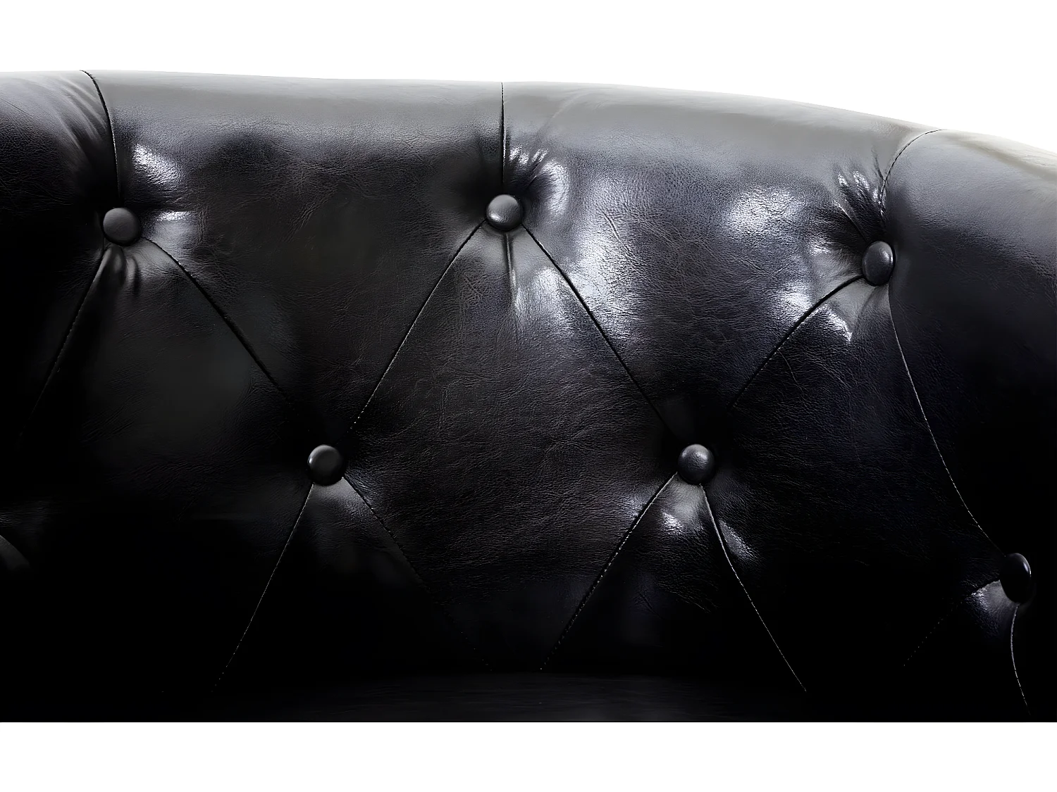 Fauteuil de détente Stafford T810,  noir avec rivets