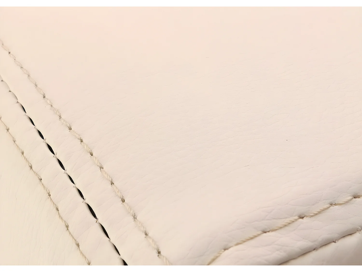 Fauteuil lounge Lille,  simili-cuir blanc