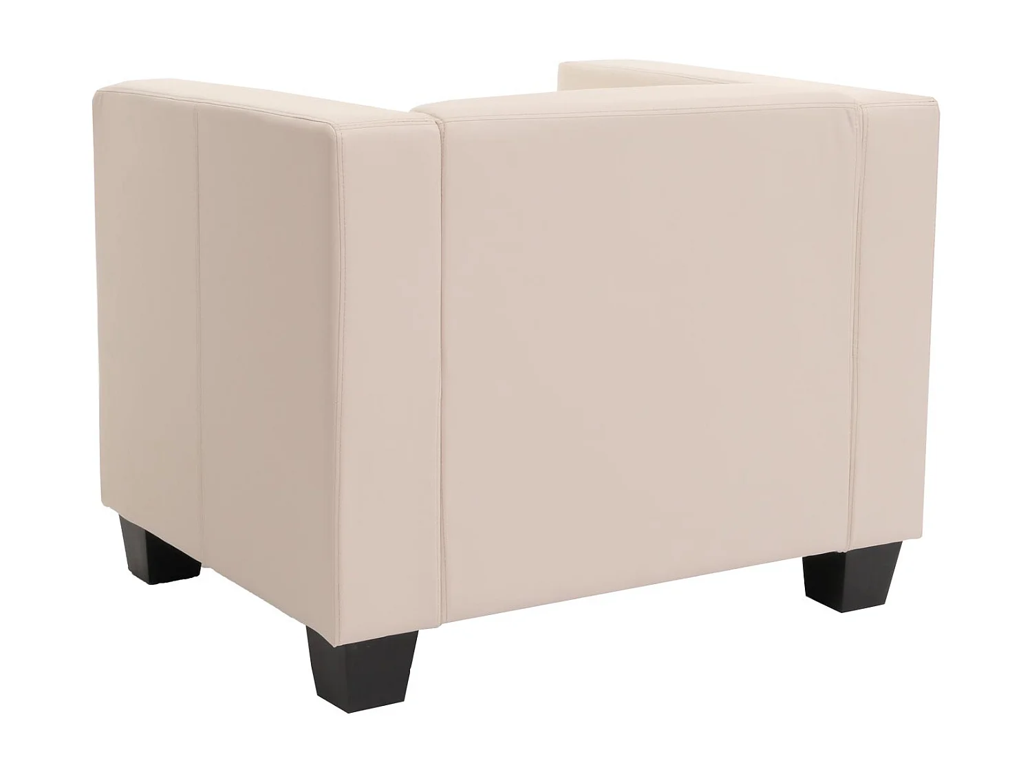 Fauteuil lounge Lille,  simili-cuir blanc
