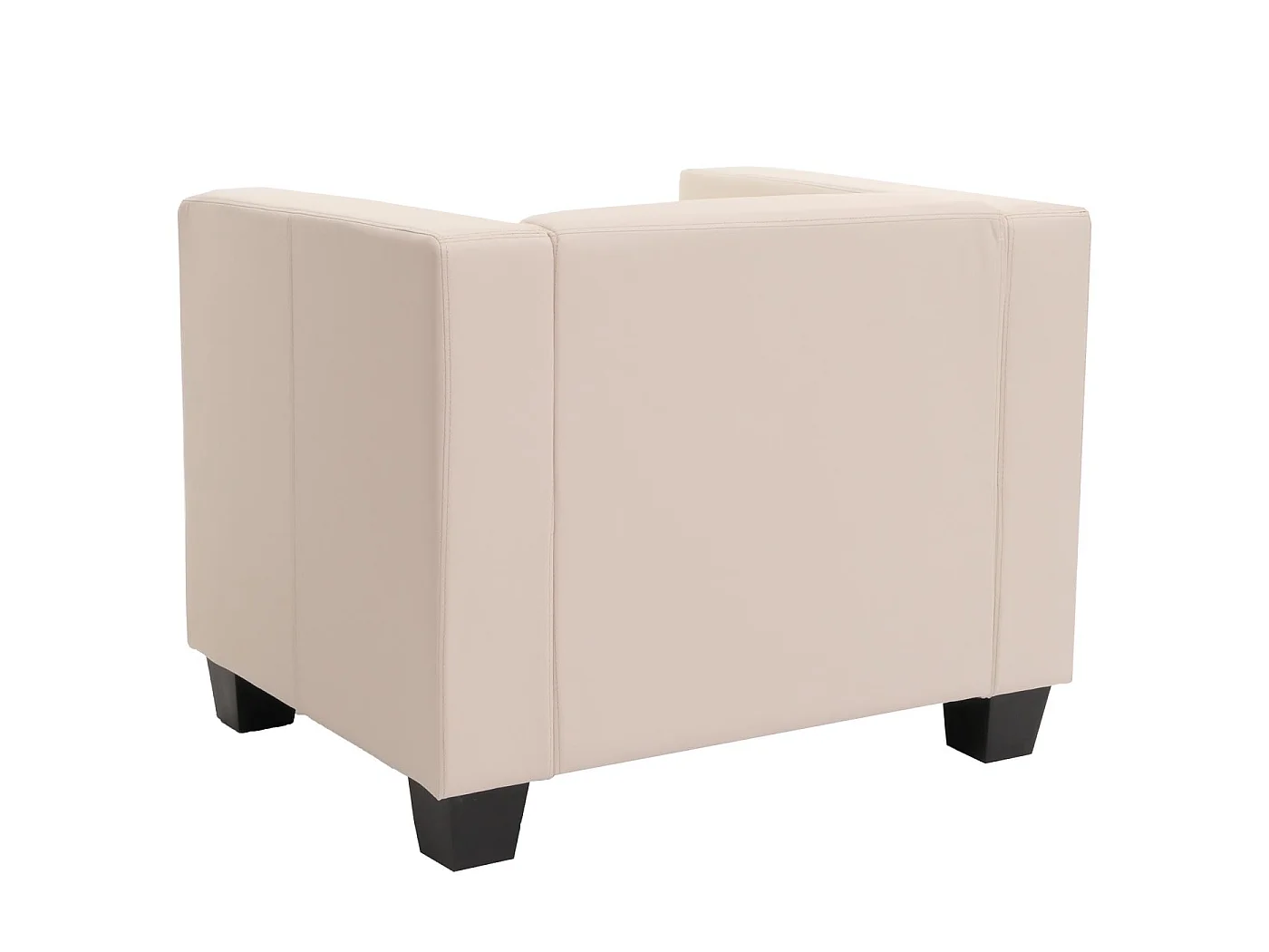 Fauteuil lounge Lille,  simili-cuir blanc
