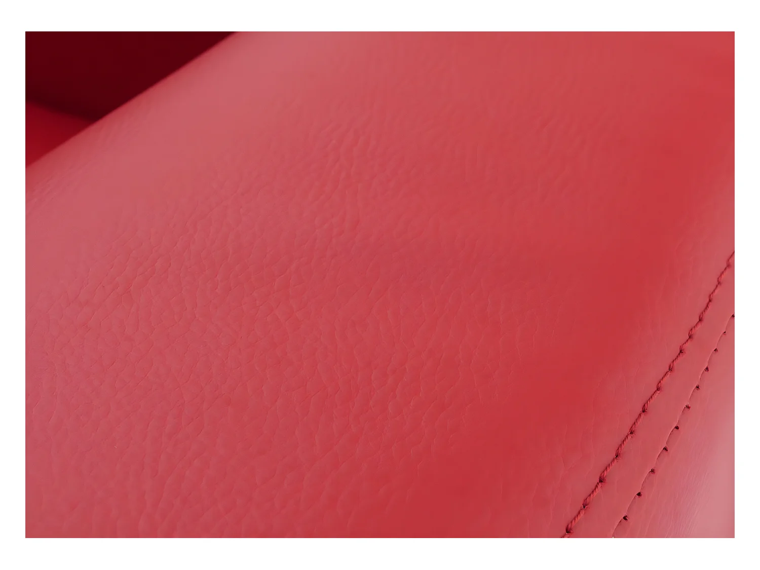 Fauteuil Loungefauteuil Lille,  leer, rood