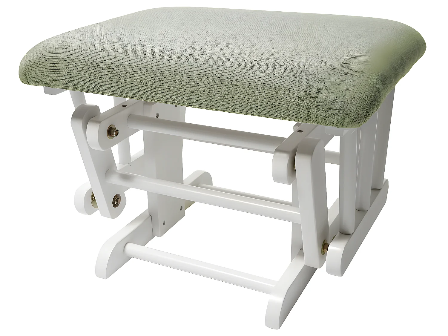 Fauteuil relax MCW-C76 Fauteuil oscillant,  vert clair, monture blanche
