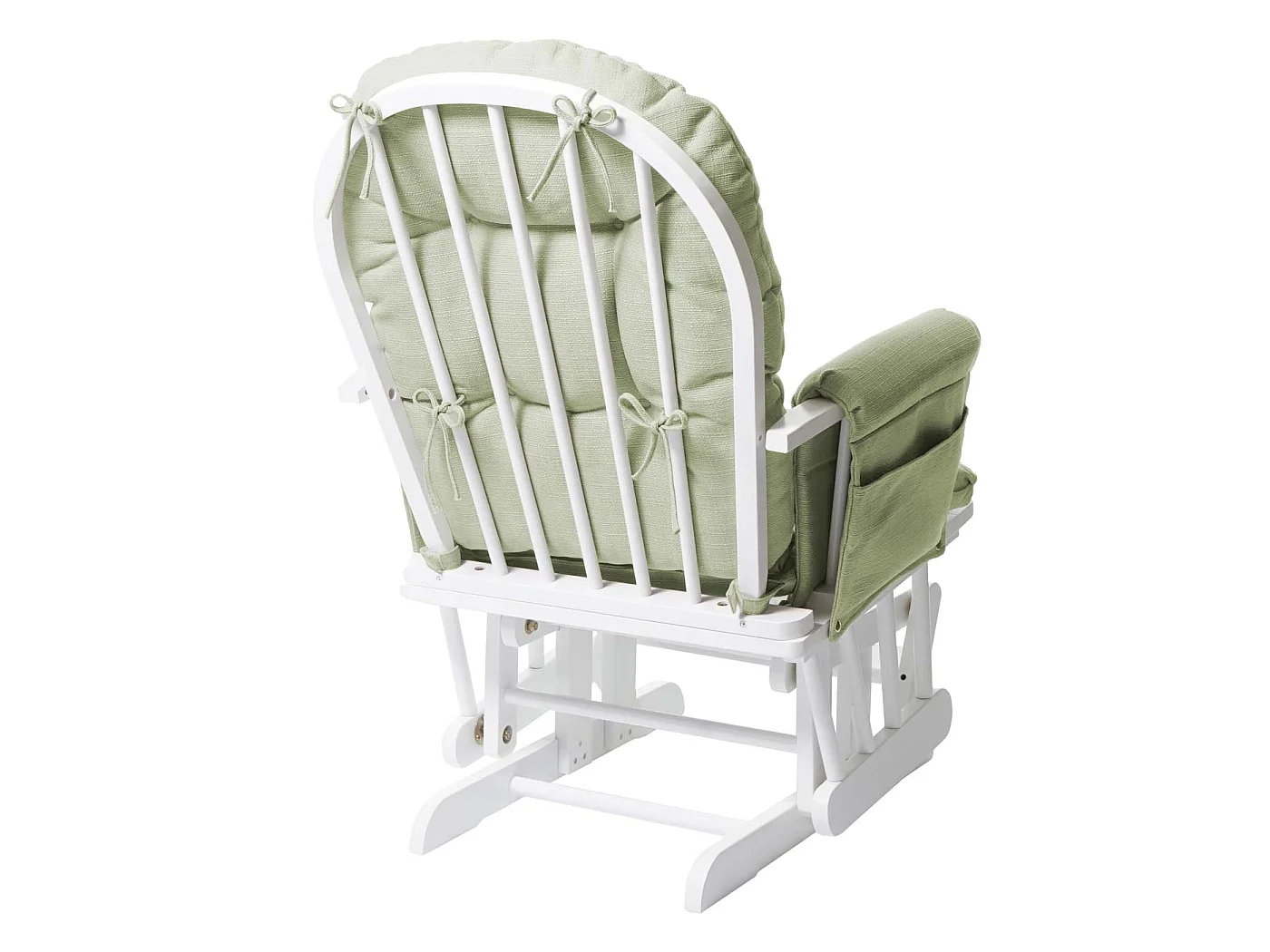 Relaxfauteuil MCW-C76 Schommelstoel,  stof/textiel, lichtgroen, frame wit