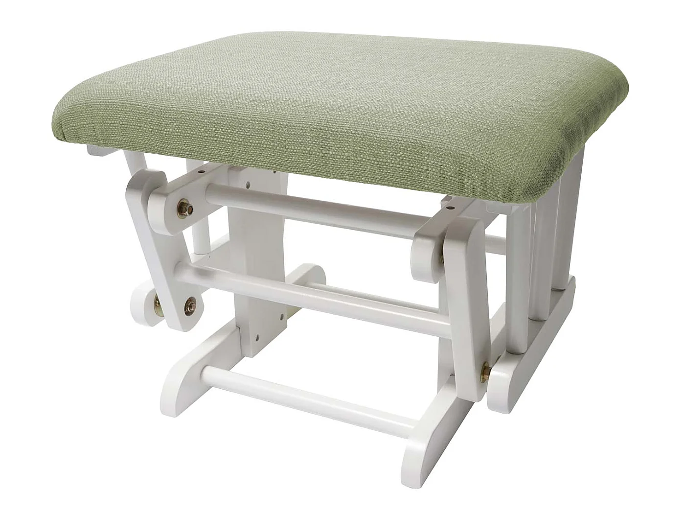 Relaxfauteuil MCW-C76 Schommelstoel,  stof/textiel, lichtgroen, frame wit