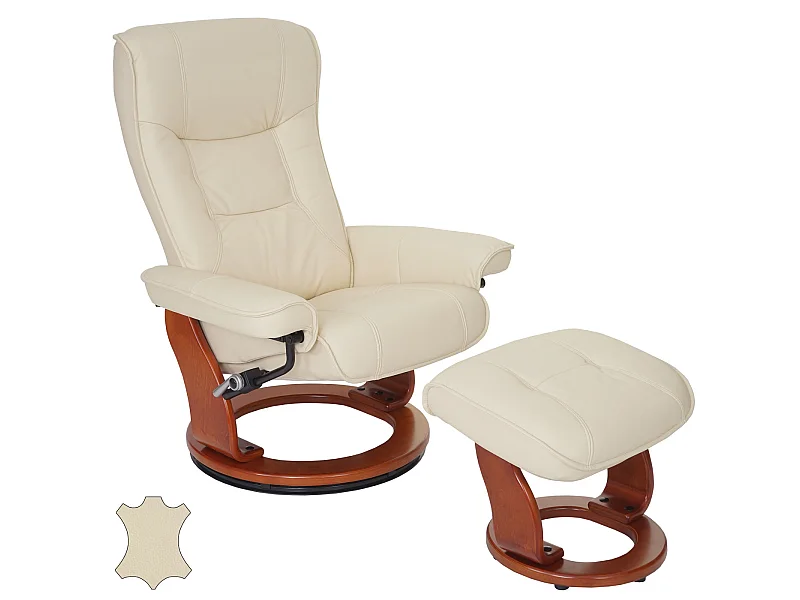 Fauteuil de relaxation Halifax,  crème, doré