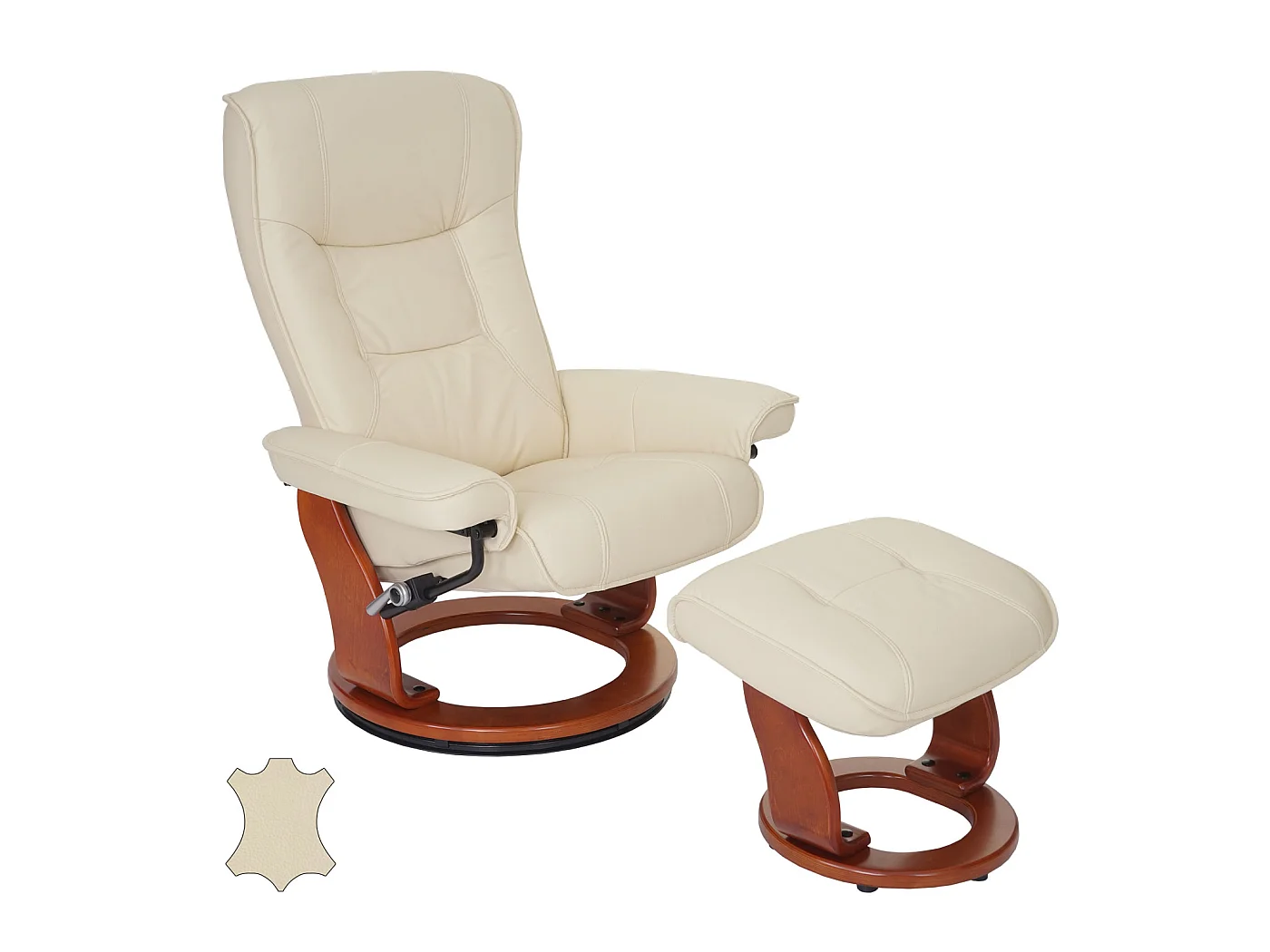 Fauteuil de relaxation Halifax,  crème, doré
