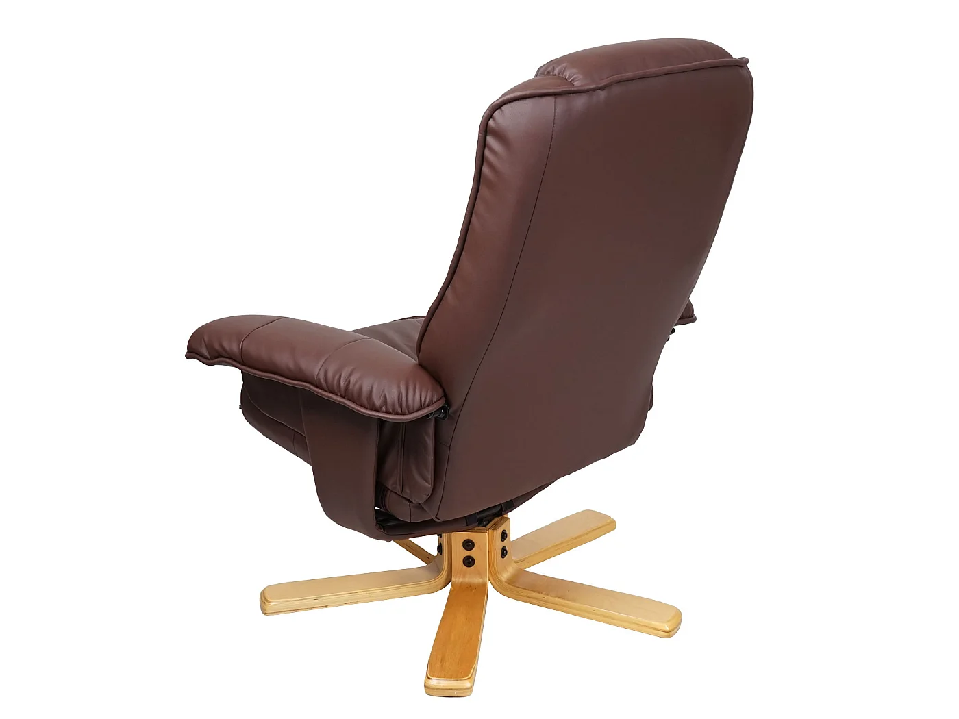 Relaxsessel H56 mit Hocker, Rot-braun