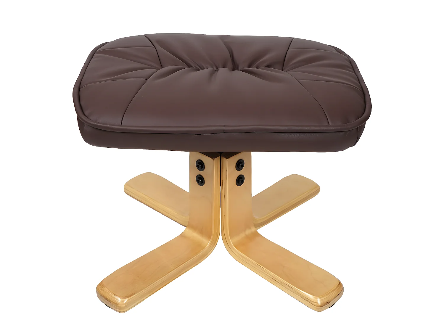 Relaxsessel H56 mit Hocker, Rot-braun