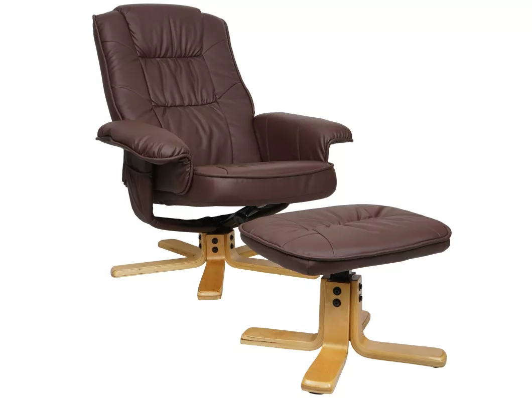 Kauf Unique Relaxsessel H56 mit Hocker, Rot-braun