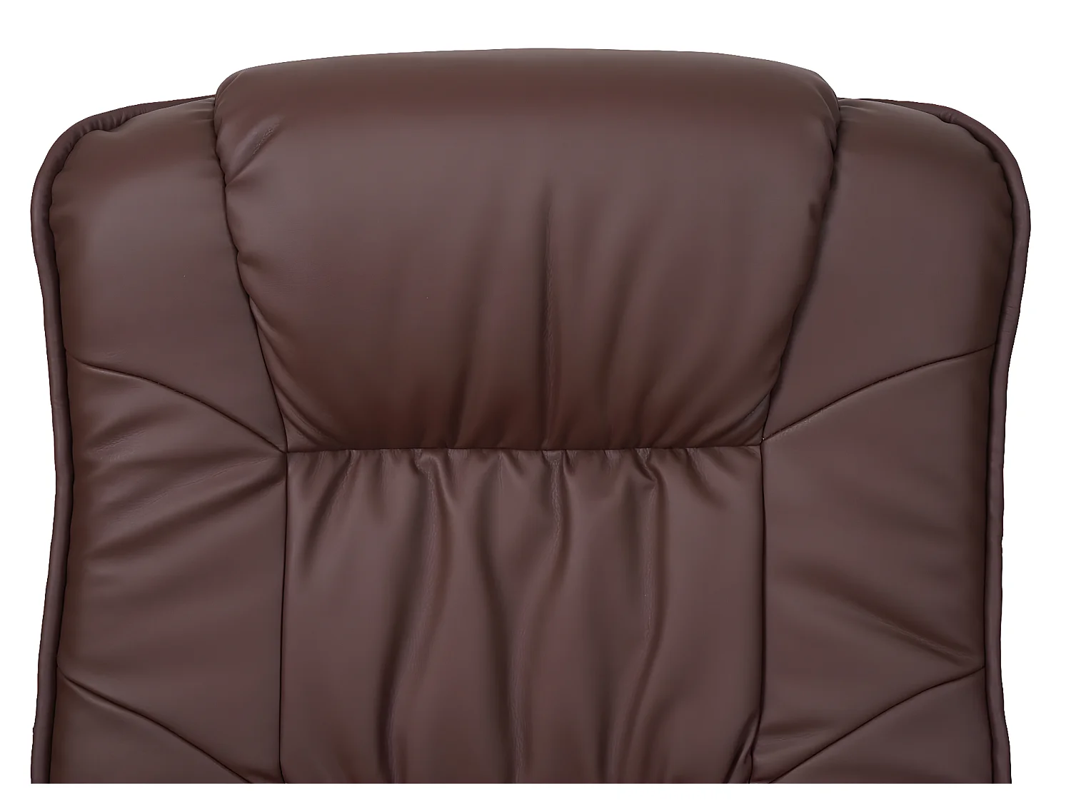 Relaxfauteuil H56 met voetenbank,  roodbruin