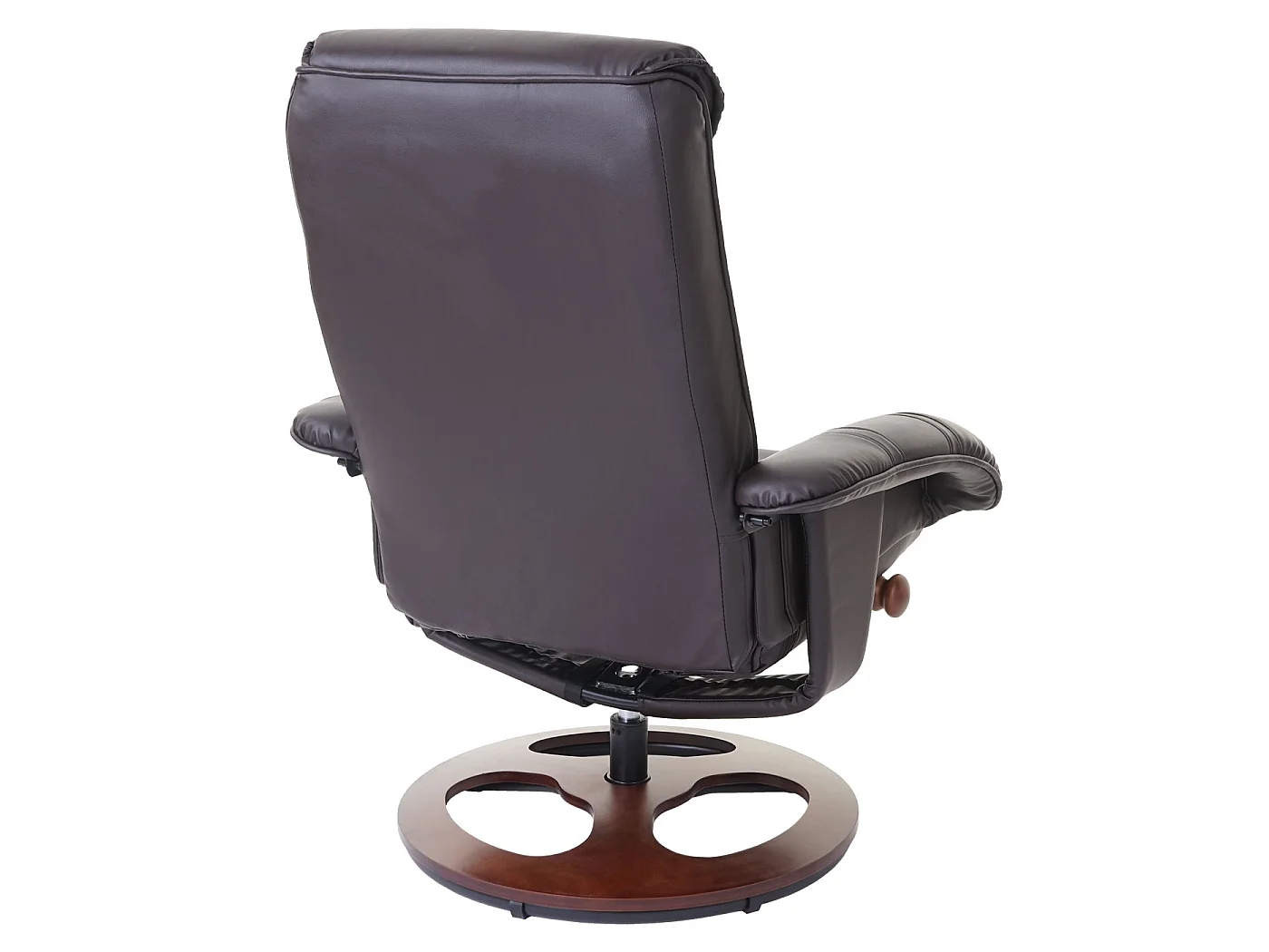 Relaxfauteuil MCW-C46 met voetenbank,  bruin