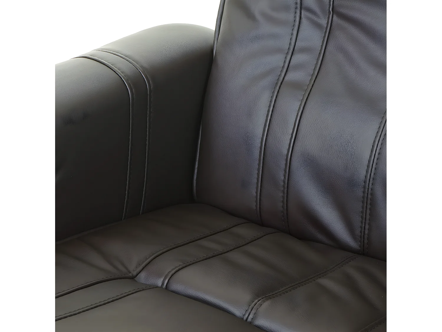 Relaxfauteuil MCW-C46 met voetenbank,  bruin