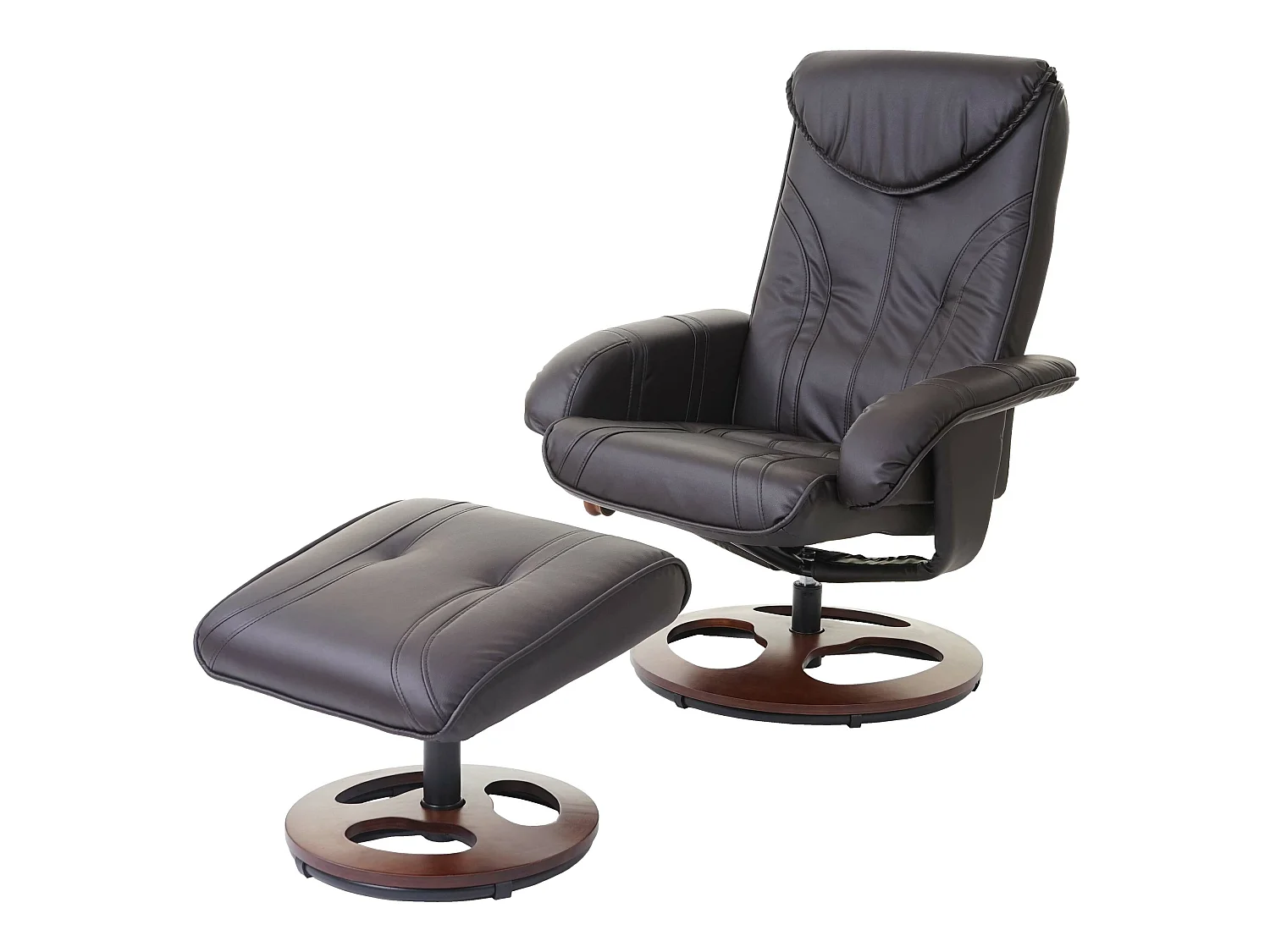 MCW-C46 sillón reclinable con taburete,  marrón