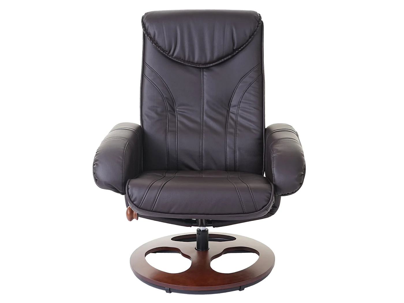 Relaxfauteuil MCW-C46 met voetenbank,  bruin
