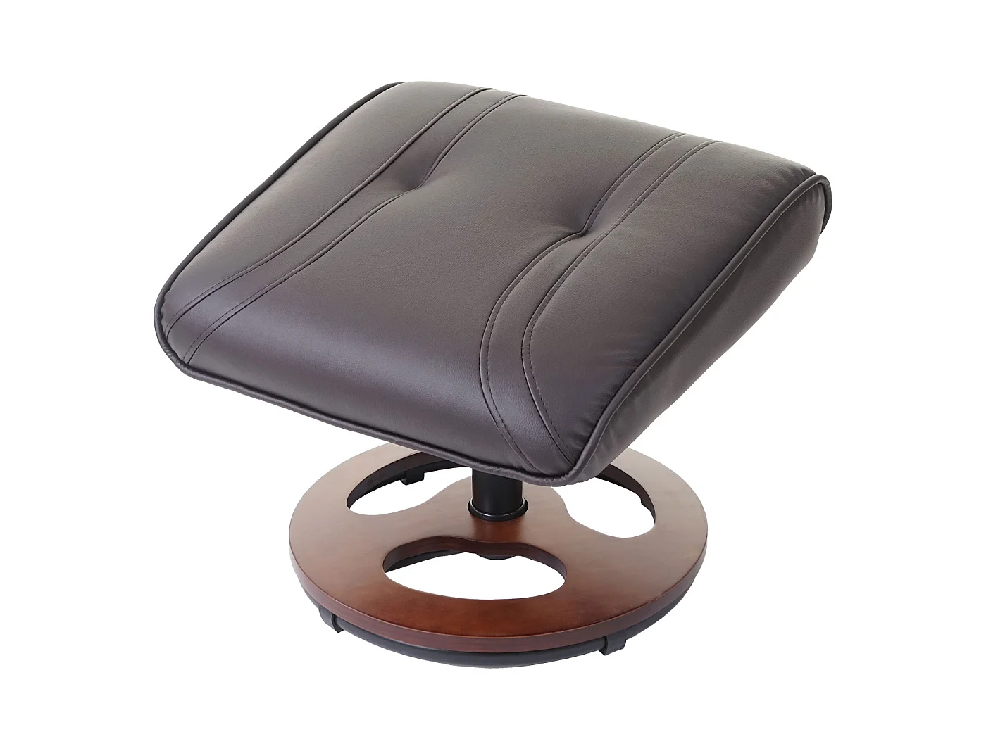 Relaxfauteuil MCW-C46 met voetenbank,  bruin