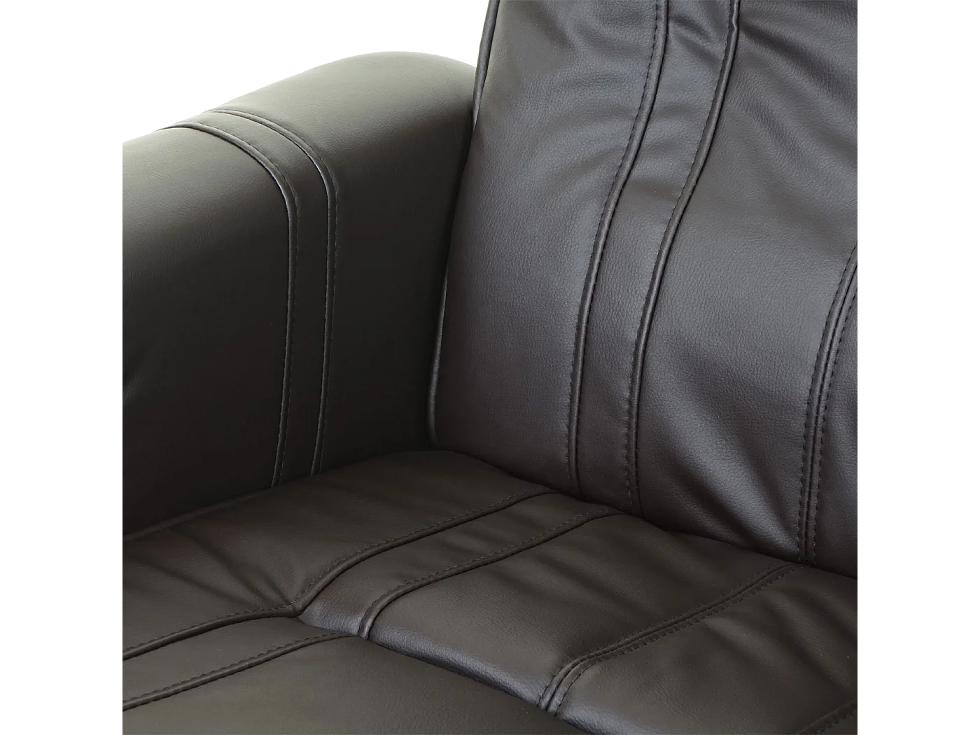 Relaxfauteuil MCW-C46 met voetenbank,  bruin