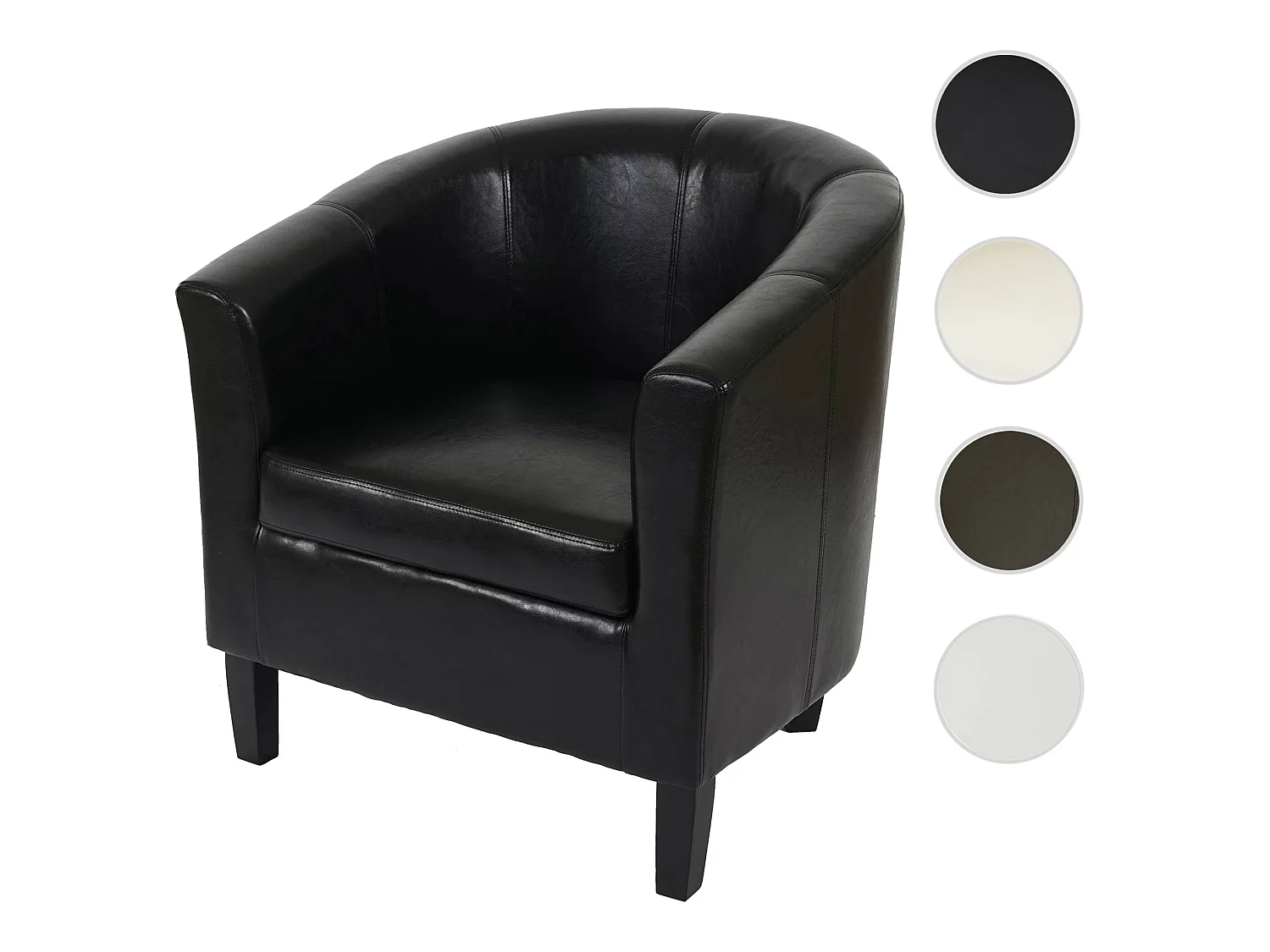 Fauteuil de salon Stafford H379,  noir