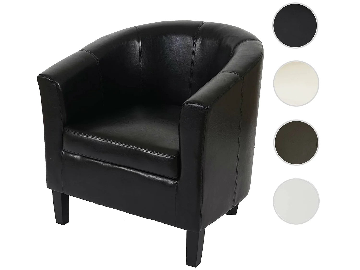 Fauteuil de salon Stafford H379,  noir