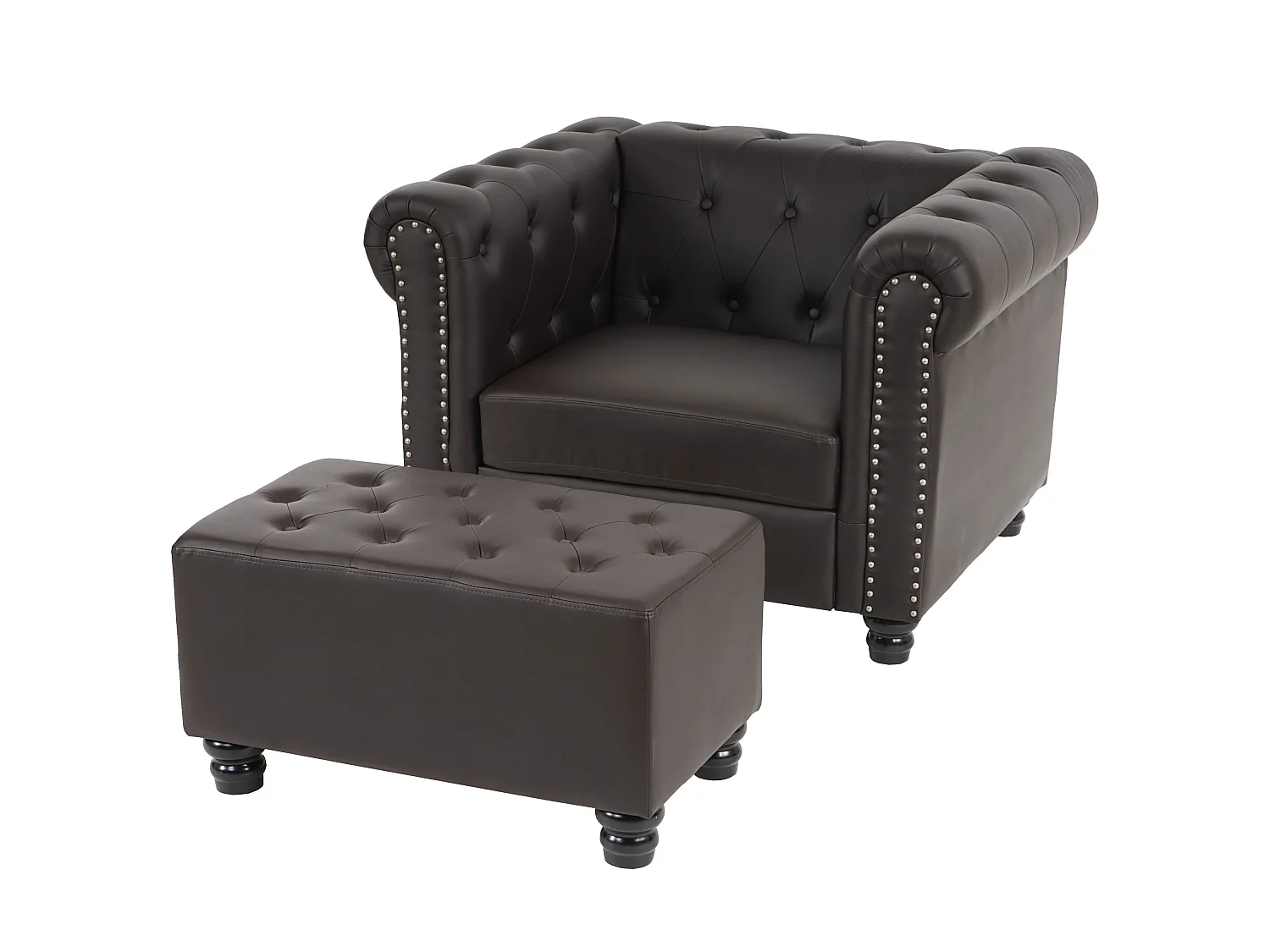 Relaxfauteuil Edinburgh ronde poten,  ronde poten, bruin