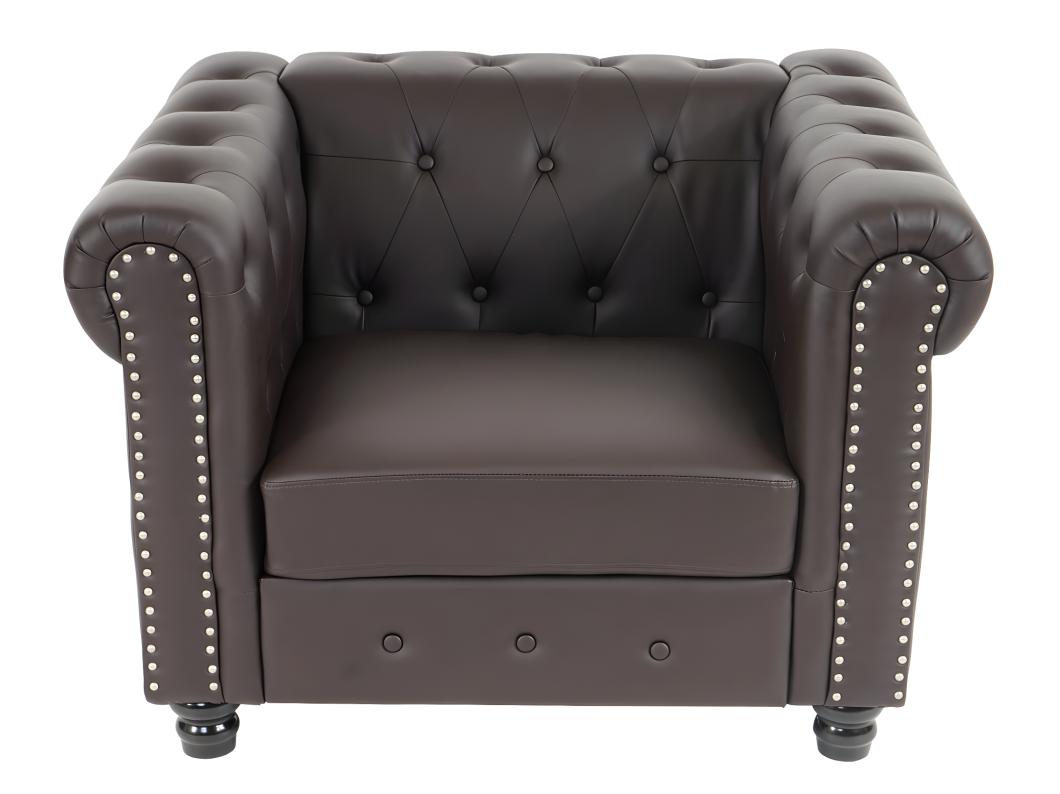 Relaxfauteuil Edinburgh Ronde poten,  ronde poten, bruin