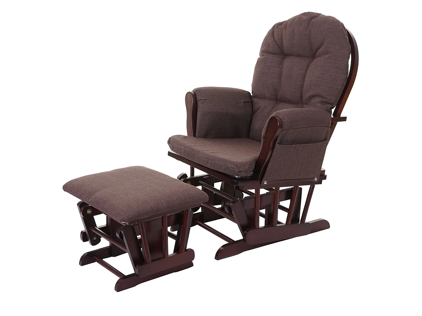 Fauteuil relax MCW-C76 Fauteuil oscillant,  mahagony