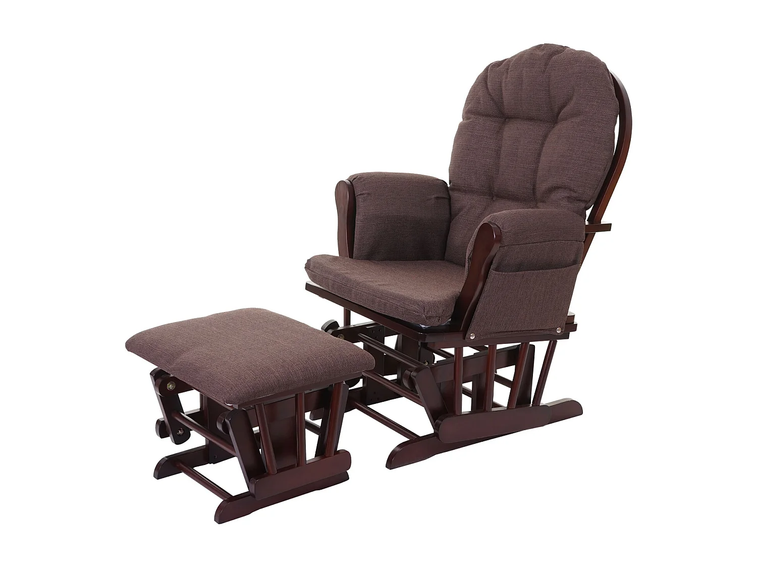 Fauteuil relax MCW-C76 Fauteuil oscillant,  mahagony