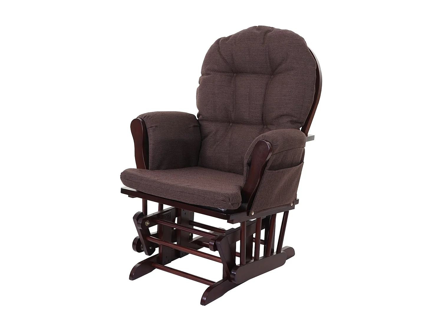 Fauteuil relax MCW-C76 Fauteuil oscillant,  mahagony