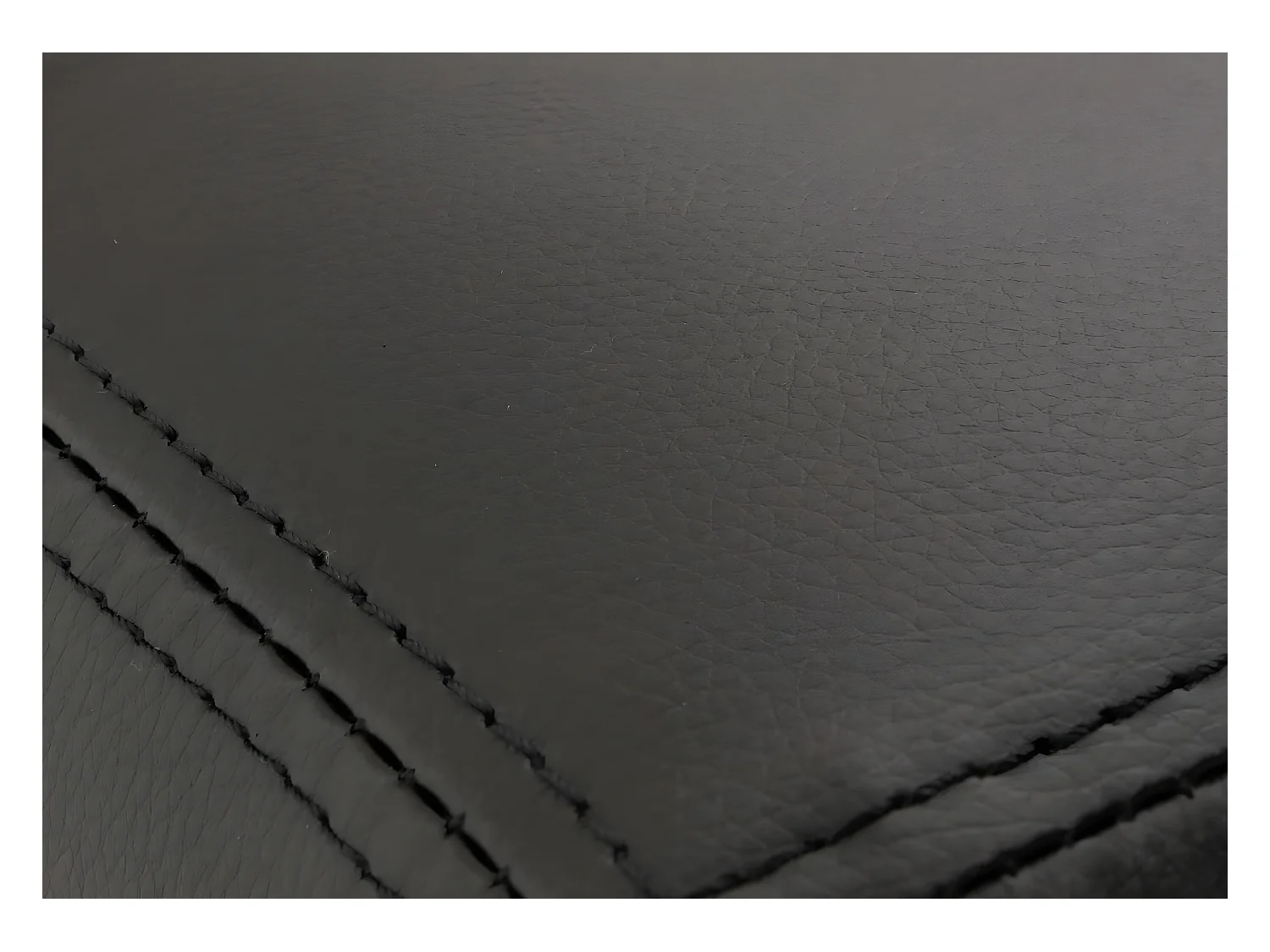 Fauteuil Loungefauteuil Lille,  leder, zwart