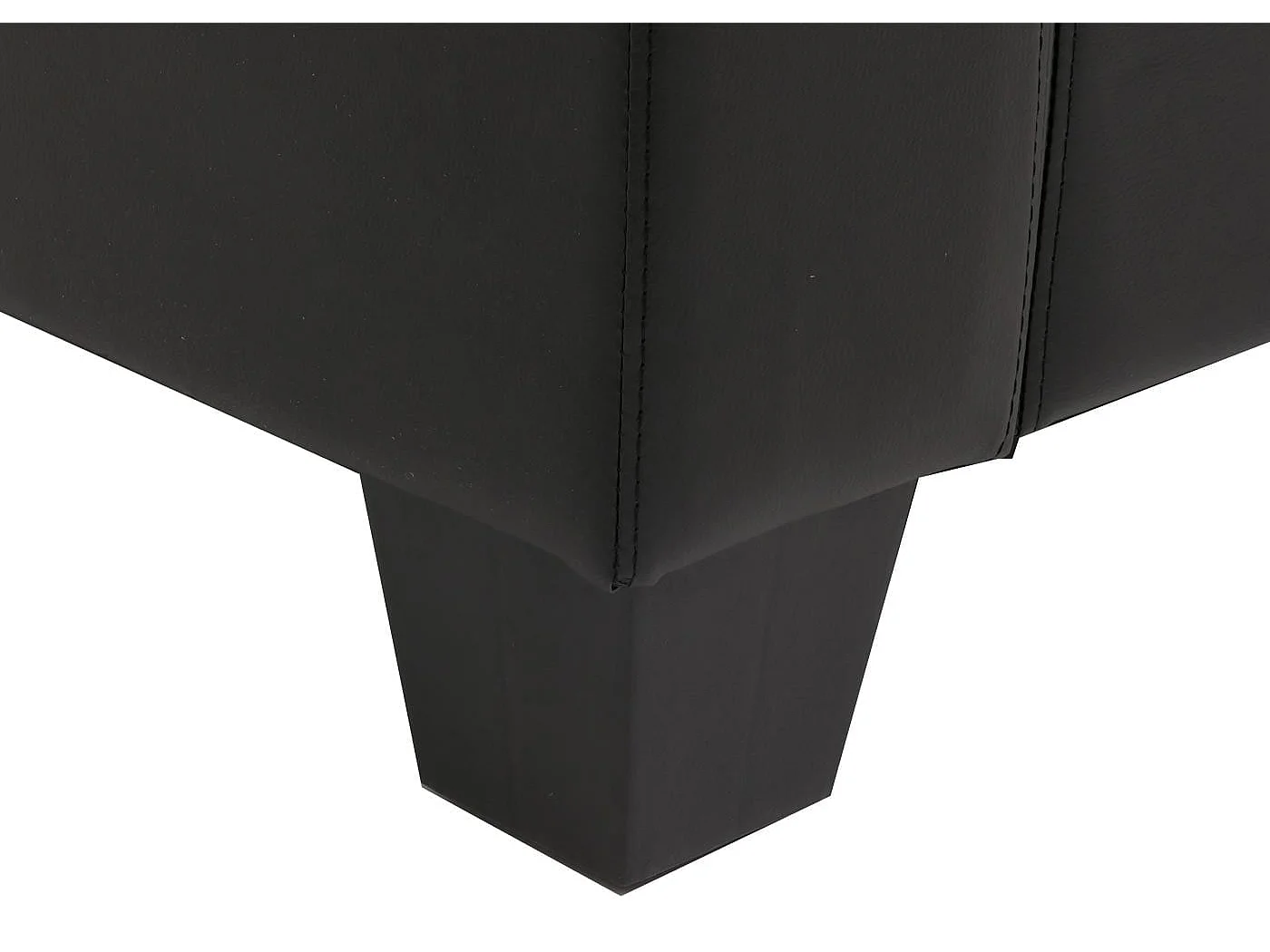 Fauteuil lounge Lille,  cuir reconstitué, noir