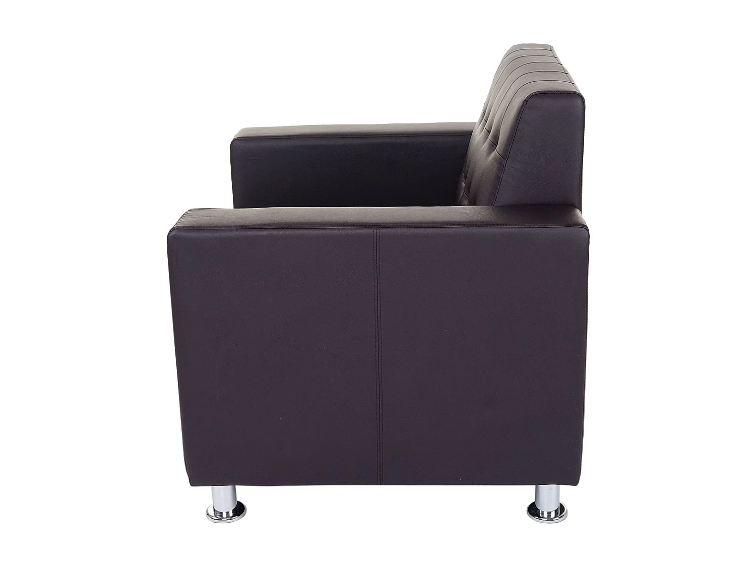 Fotel Pori, imitacja skóry,  coffee