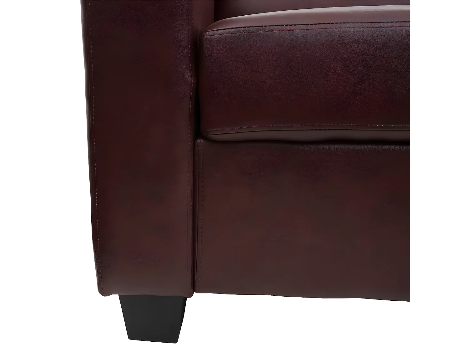 Fauteuil lounge Lille,  similicuir, rouge-brun