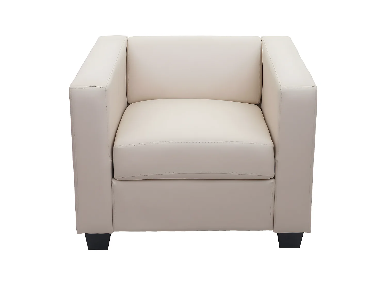 Fauteuil Loungefauteuil Lille,  kunstleer, crème