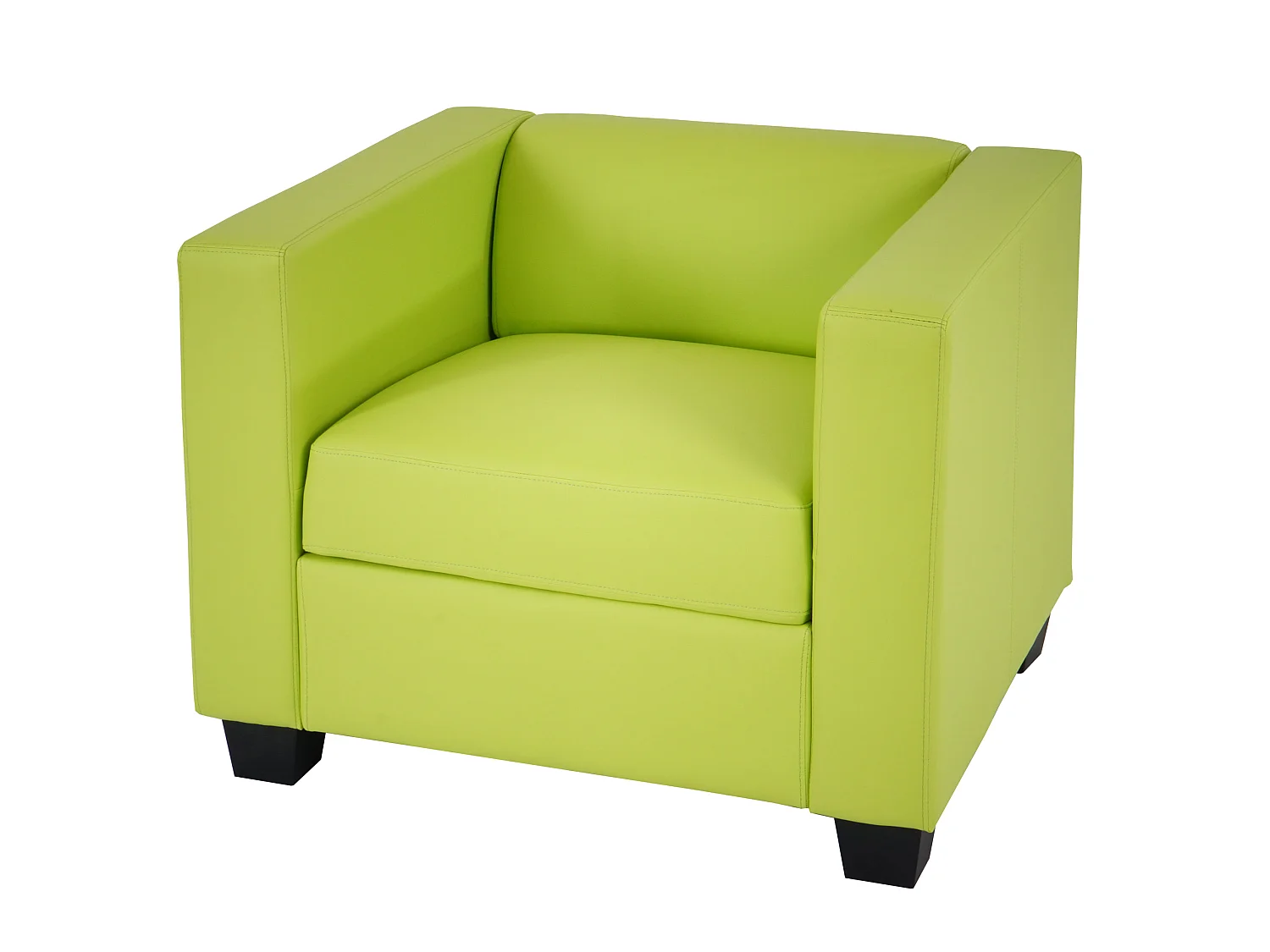 Fauteuil lounge Lille,  simili-cuir vert clair