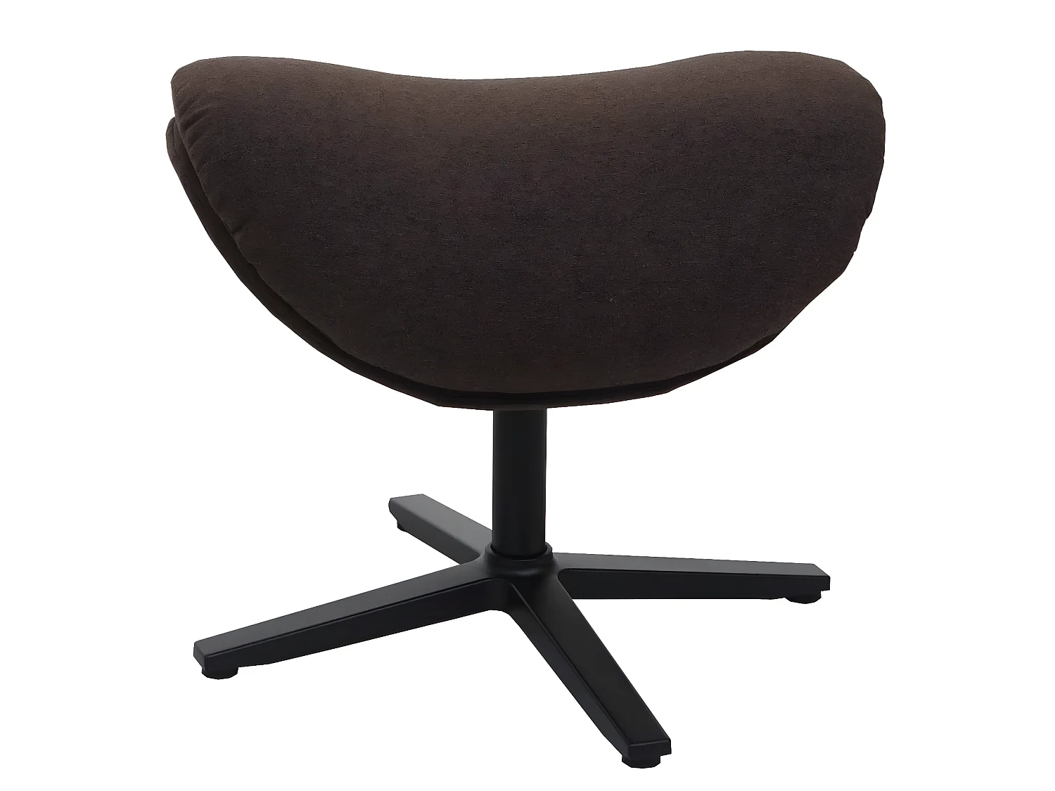 Fauteuil relax + pouf MCW-L12 pivotant,  marron