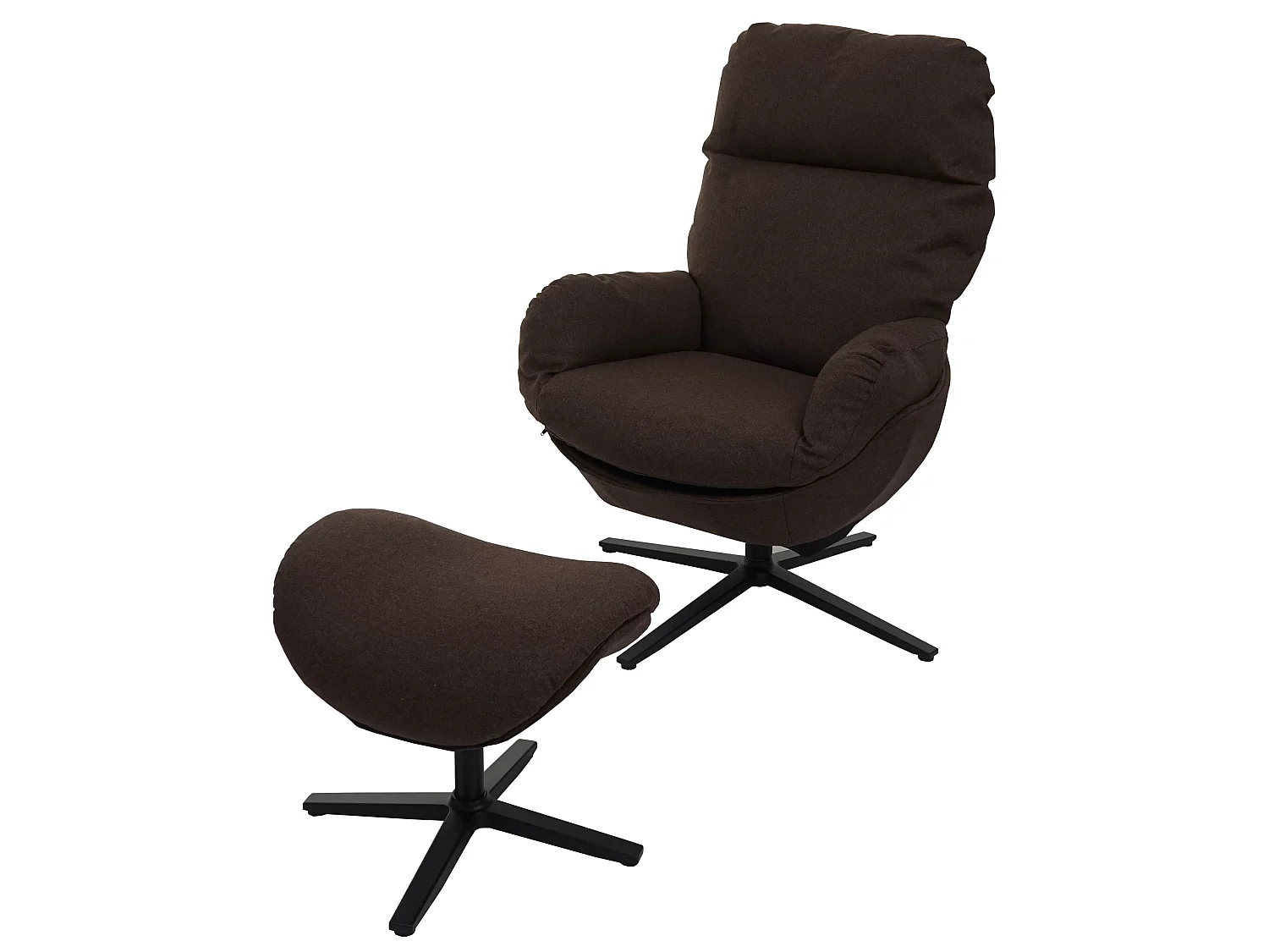 Leżanka + taboret obrotowy MCW-L12,  brązowy