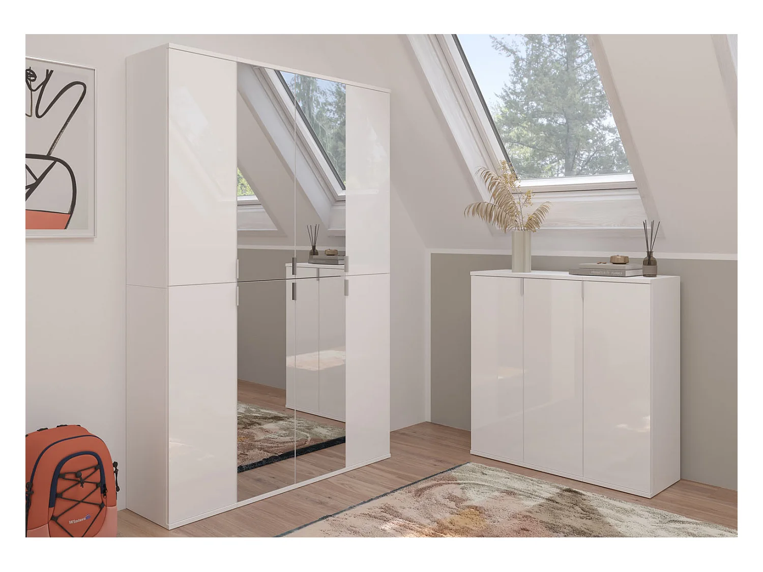 ProjektX Kommode 6 Türen weiß.