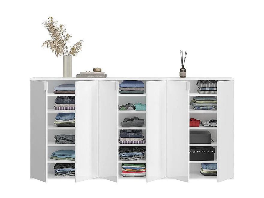 ProjektX commode 6 portes blanche.