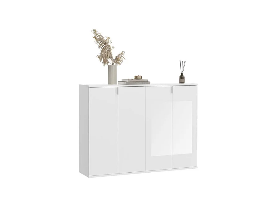 ProjektX commode 4 portes blanche.