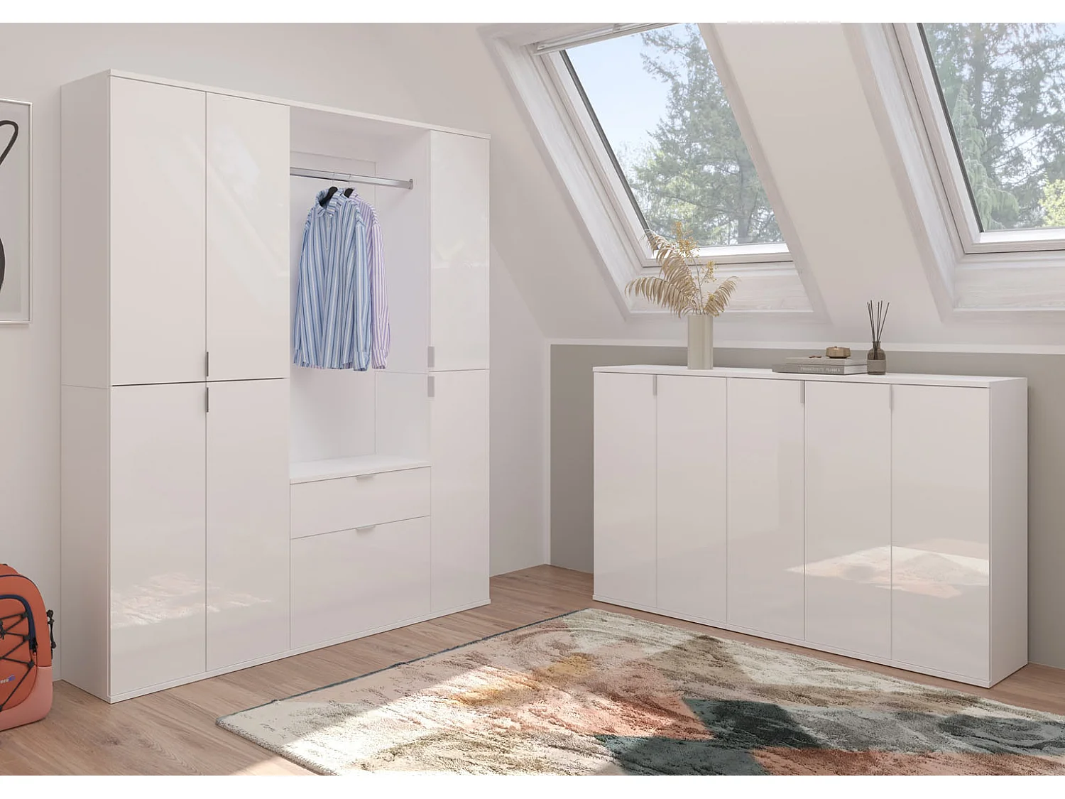 ProjektX commode 3 portes blanche.