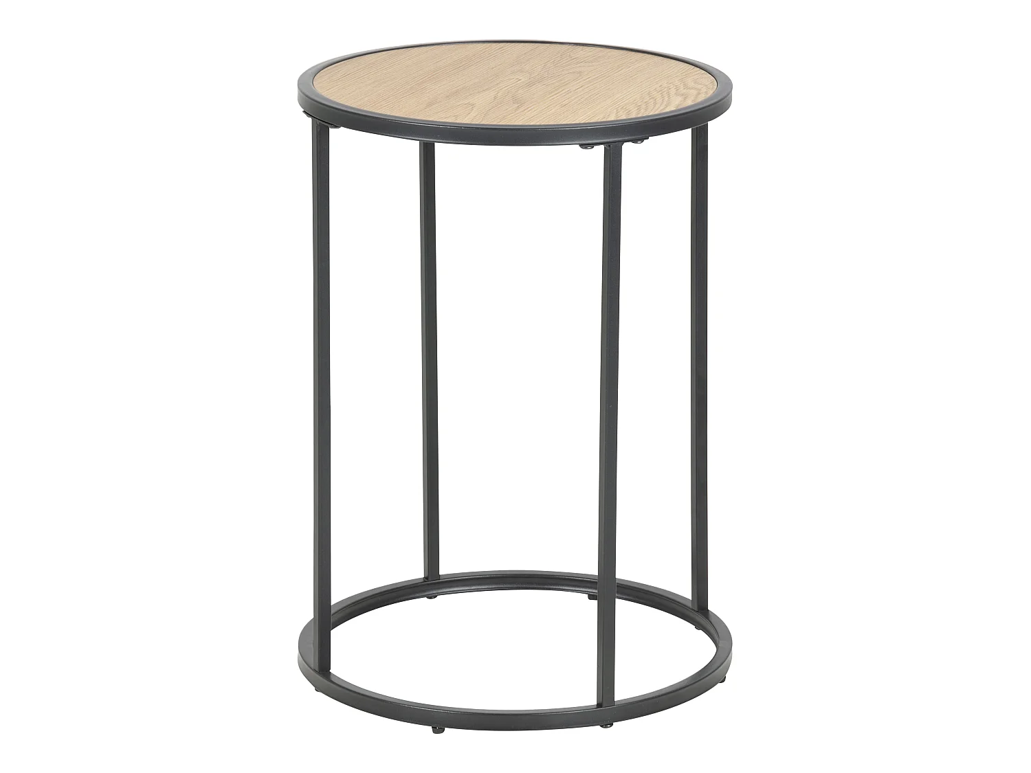 Sea Couchtisch Eiche, Metall schwarz.